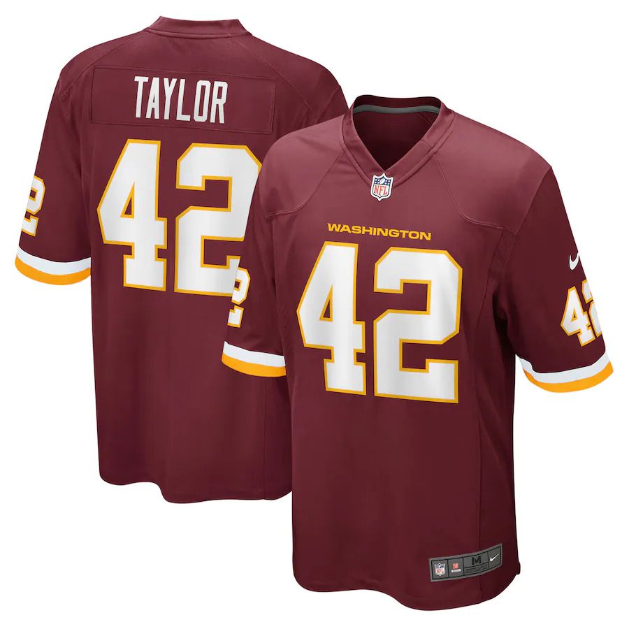 Men Washington Redskins #42 Charley Taylor Nike Burgundy Retired Player NFL Jersey->washington redskins->NFL Jersey